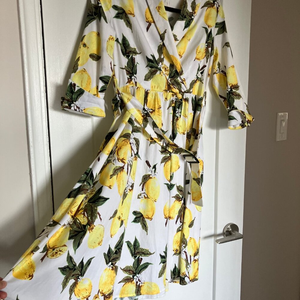 Retro Inspired Lemon Dress - Picture 3 of 7